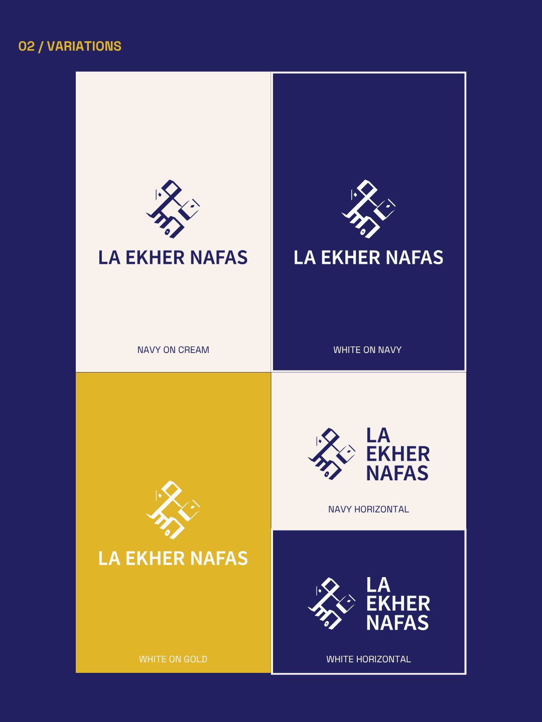 La Ekher Nafas Identity System Logo Variations